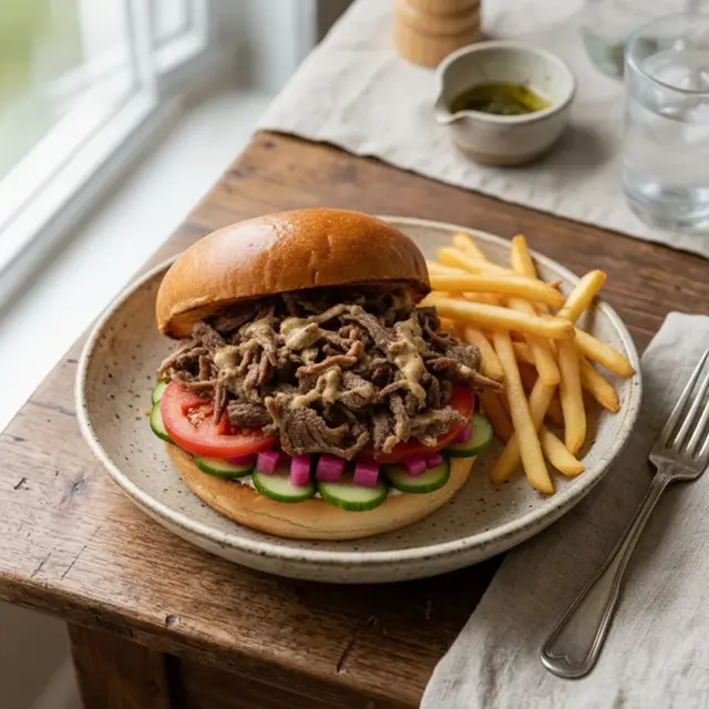 Burger shawarma lahme