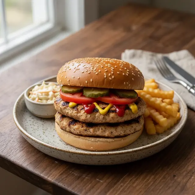 Chicken burger double chicken