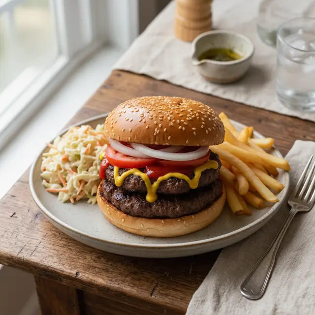 Hamburger double meat