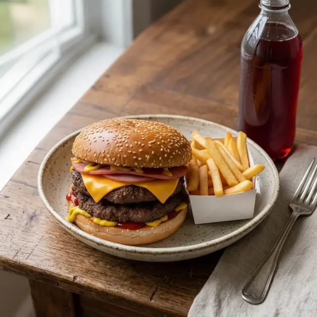 Offre cheese burger double meat