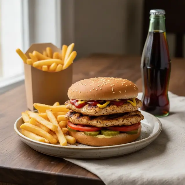 Offre chicken burger double chicken
