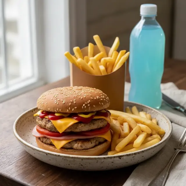 Offre chicken cheese double chicken burger